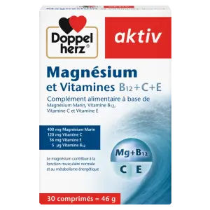Doppelherz aktiv Magnésium et Vitamines B12+C+E