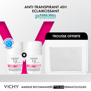 Vichy Déo Éclaircissant 48H Beauté x2 + Trousse OFFERTE