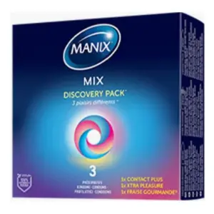 Manix Mix Discovery Pack x3 – Préservatifs Plaisirs Variés
