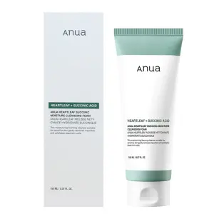 ANUA Heartleaf + Succinic Acid Moisture Cleansing Foam – 150 ml