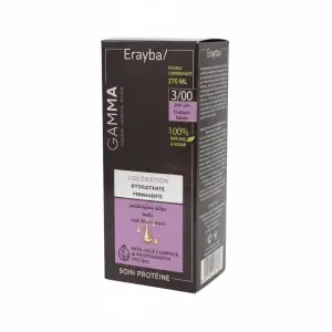 Erayba Gamma Coloration Hydratante Permanente 3/00 Châtain Foncé – 270 ml