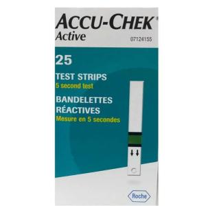 ACCU CHEK ACTIVE 25 BANDELETTES