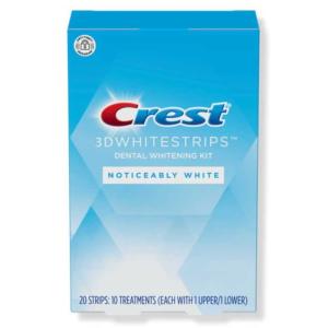 CREST 3D WHITE NOTICEABLY WHITE KIT BLANCHISANT 10 TRAITMENT 20 STRIPS
