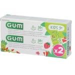 GUM COFFRET DENTIFRICE ENFANTS FLUORE 3 ANS + LOT DE 2 x 50 ML