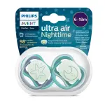 Philips Avent Sucettes Ultra Air Nighttime 6–18 Mois Lot de 2