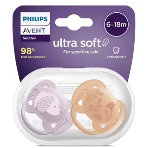 Philips Avent Sucettes Ultra Soft 6–18 Mois Lot de 2