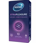 Manix Xtra Pleasure – Préservatifs Nervurés & Forme Stimulante (Boîte de 10)